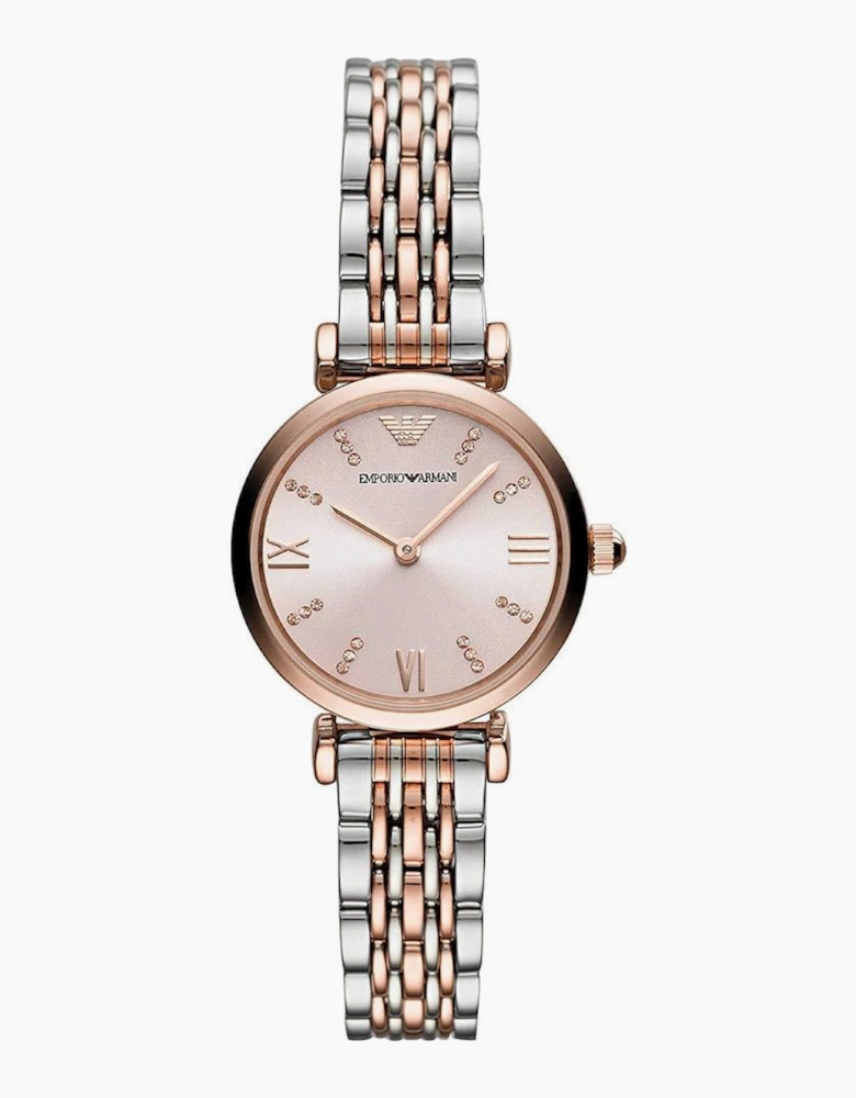Emporio Armani AR11223 Silver and Rose Gold Ladies Watch