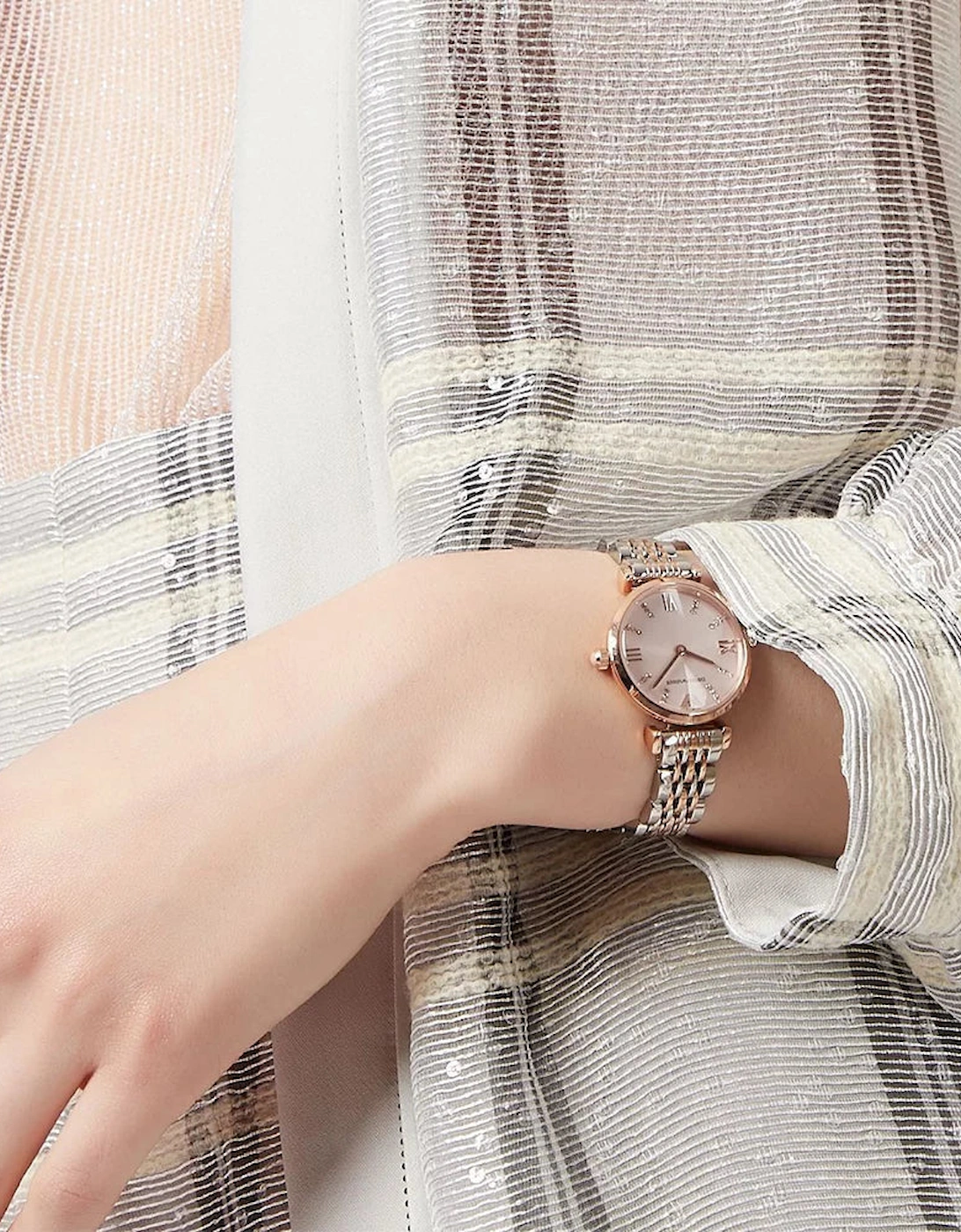 Emporio Armani AR11223 Silver and Rose Gold Ladies Watch