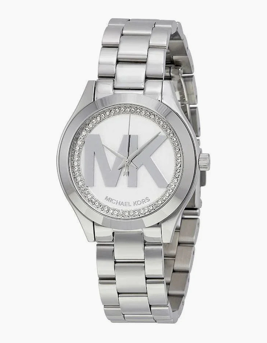 Michael Kors Ladies Mini Slim Runway Silver Watch MK3548