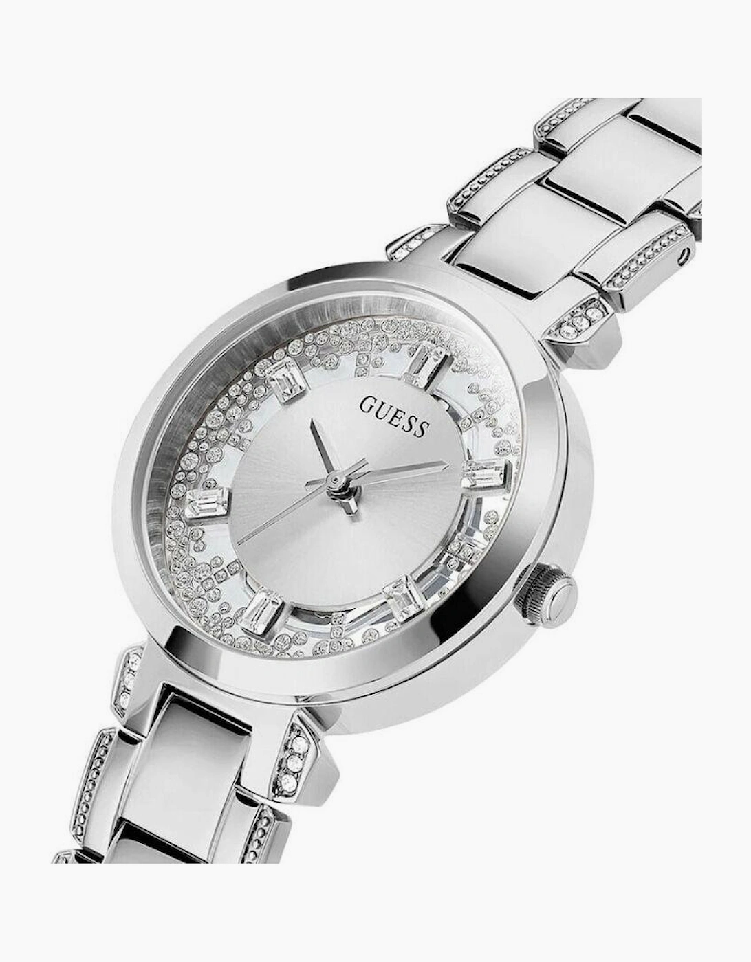 Guess Crystal Silver Ladies Watch GW0470L1