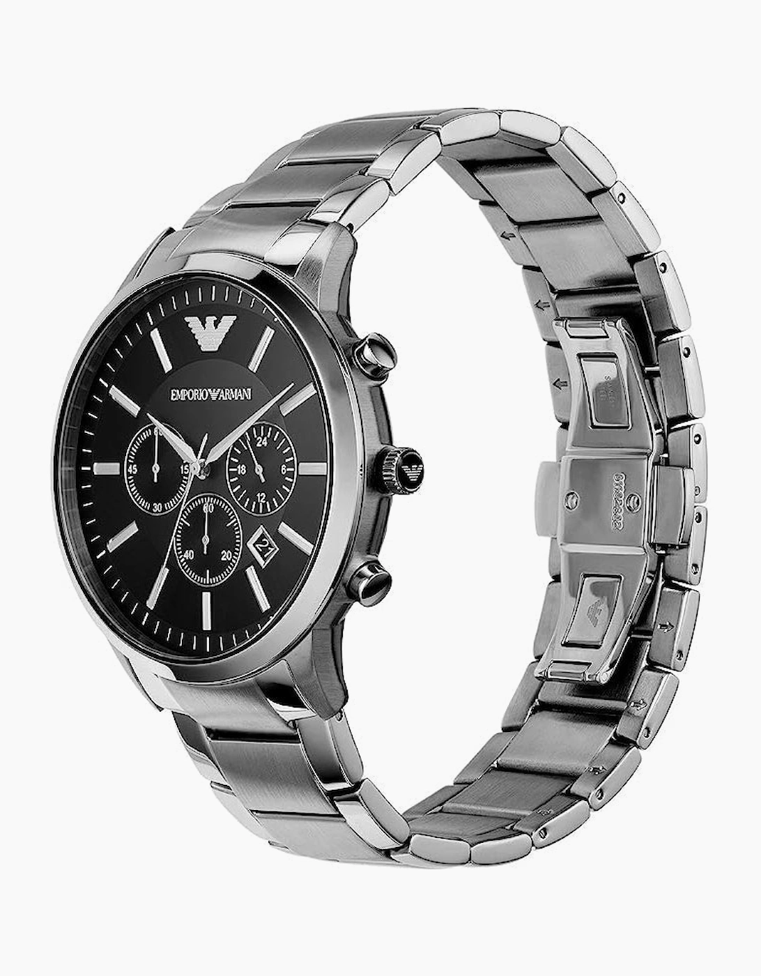 Emporio Armani AR2460 Silver Black Chronograph Men's Watch