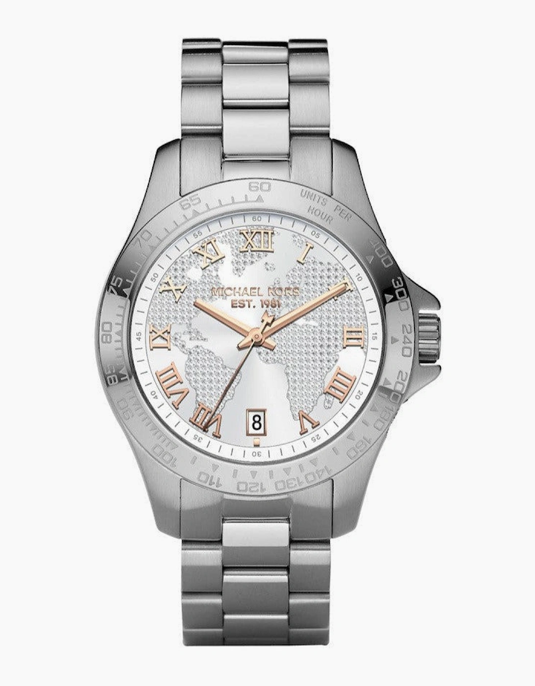 Michael Kors Ladies Layton Silver Watch MK5958