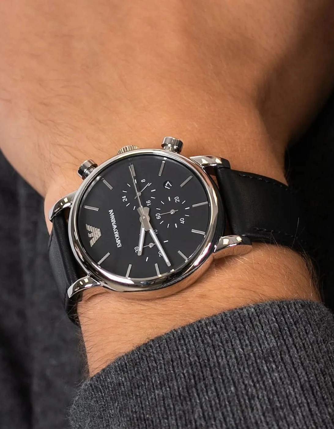 Emporio Armani AR1733 Classic Black Leather Men's Watch