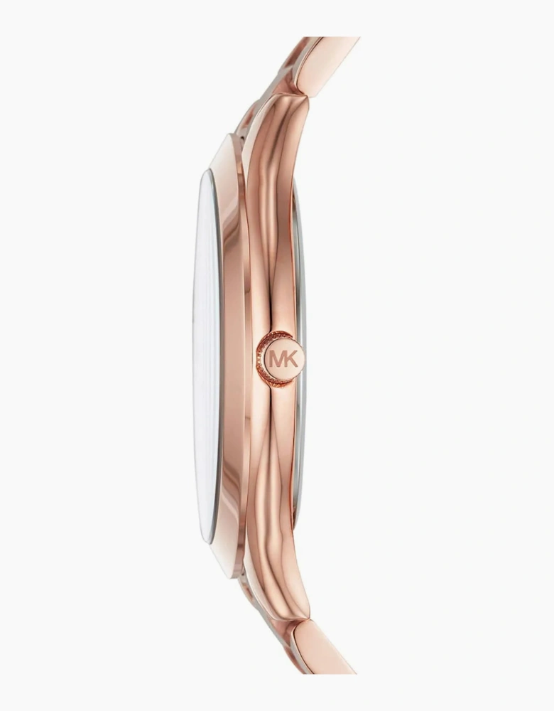 Michael Kors Ladies Slim Runway Rose Gold Watch MK3550