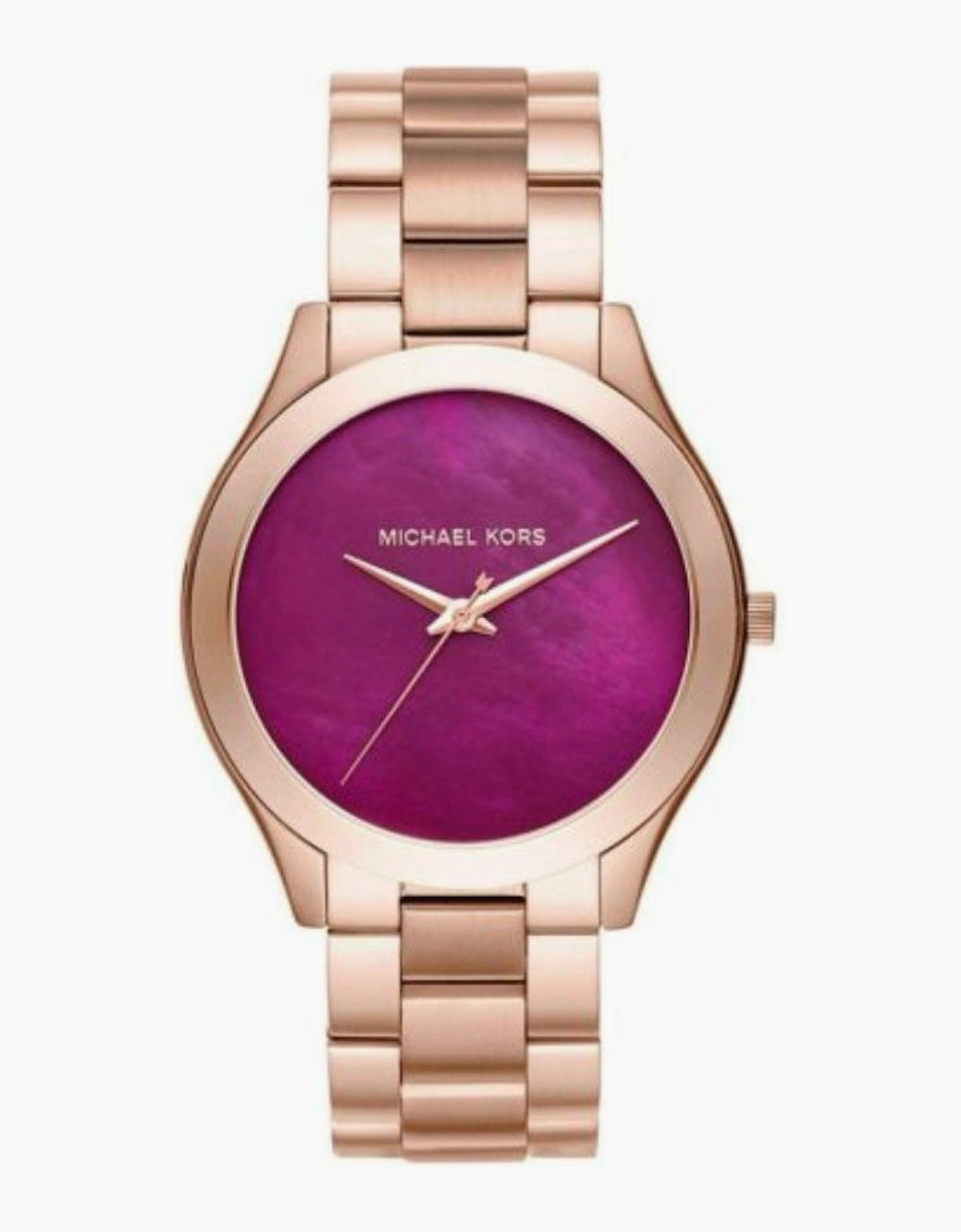Michael Kors Ladies Slim Runway Rose Gold Watch MK3550