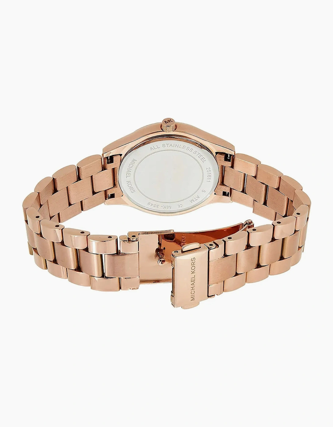 Michael Kors Ladies Slim Runway Rose Gold Watch MK3550