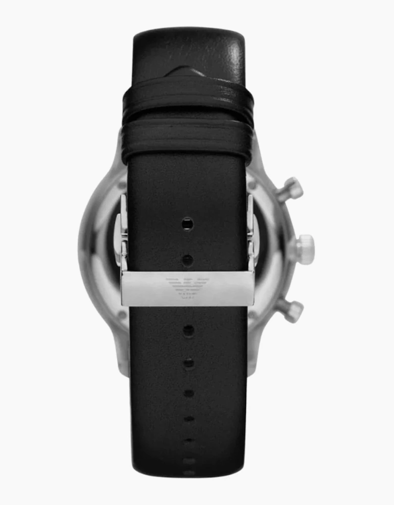 Emporio Armani  AR0397 Gianni Black Leather Men's Watch
