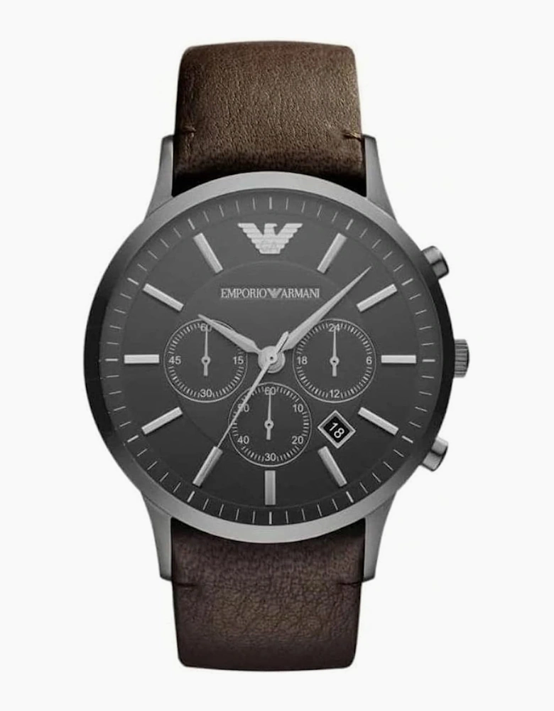 Emporio Armani AR2462 Sportivo Brown Leather Chronograph Men's Watch