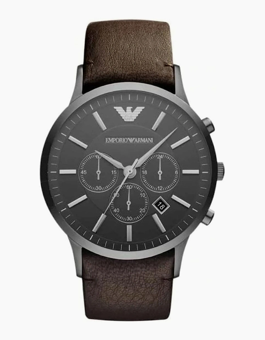 Emporio Armani AR2462 Sportivo Brown Leather Chronograph Men's Watch