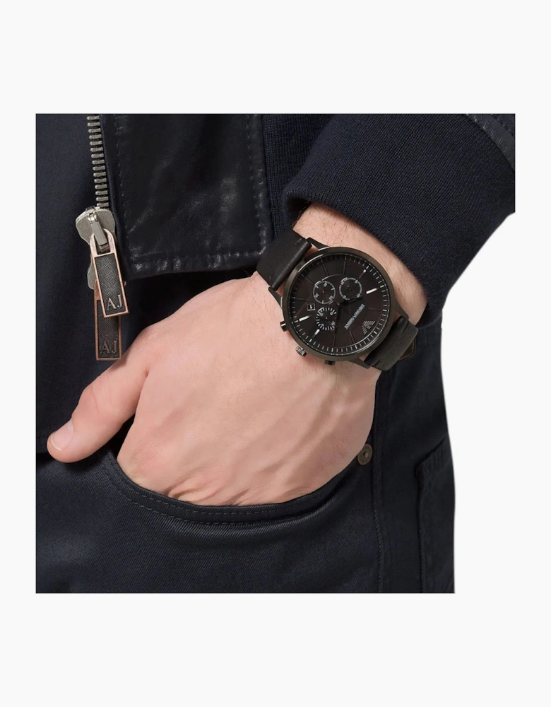 Emporio Armani AR2462 Sportivo Brown Leather Chronograph Men's Watch
