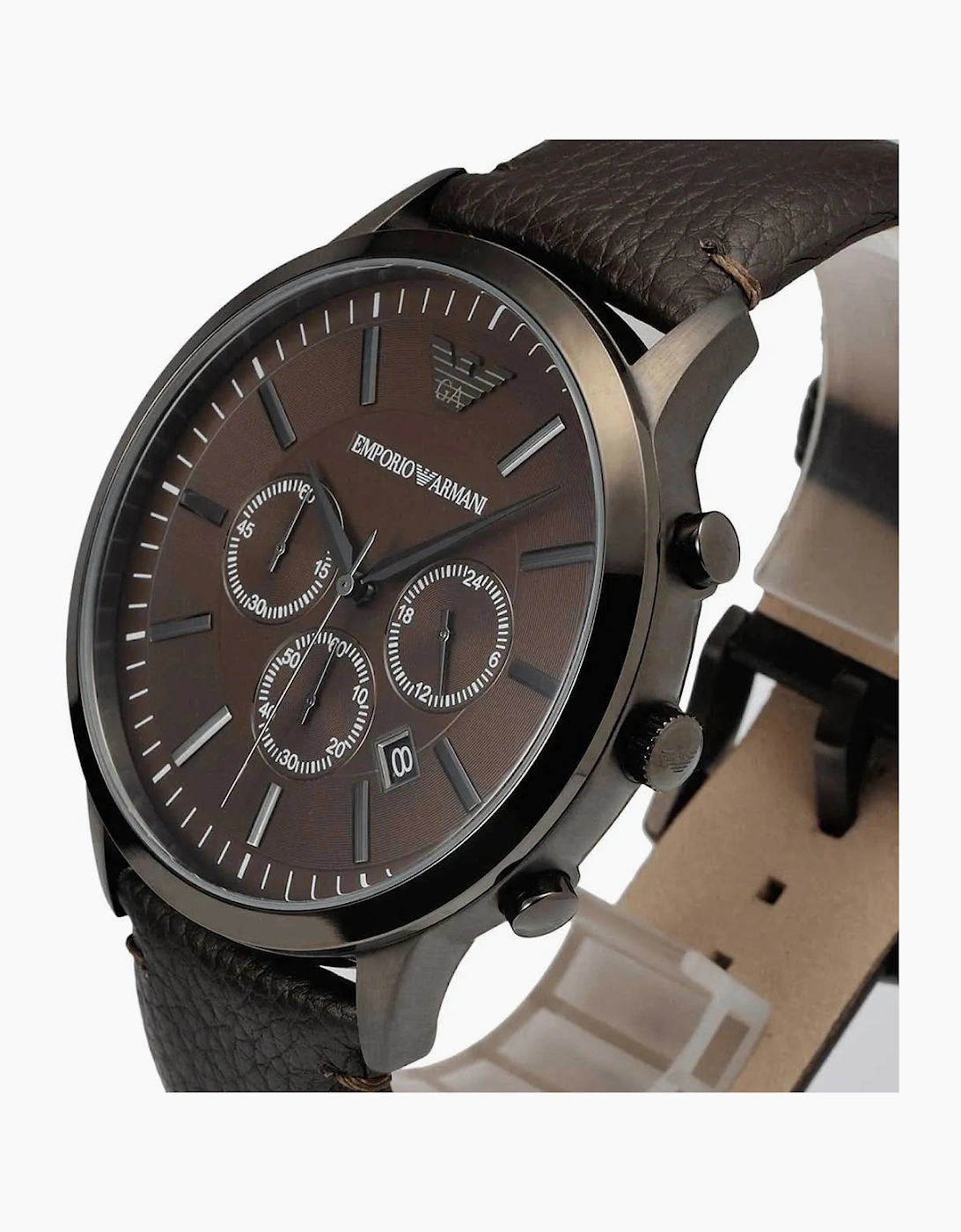 Emporio Armani AR2462 Sportivo Brown Leather Chronograph Men's Watch