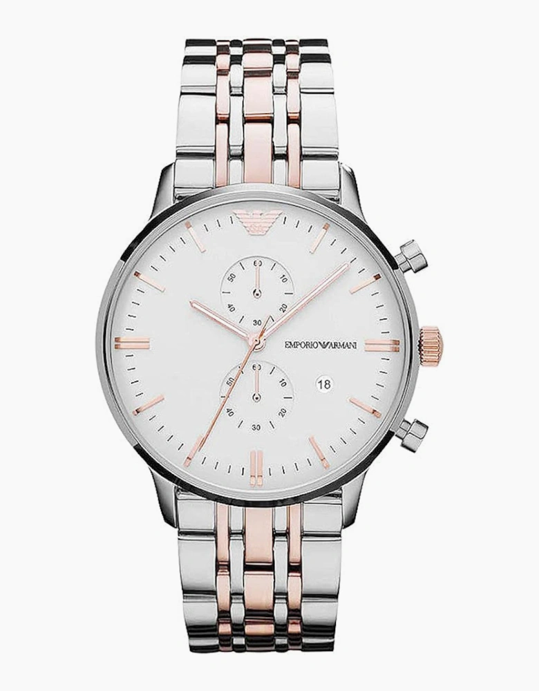 Emporio Armani  AR0399 Silver Chronograph Men's Watch