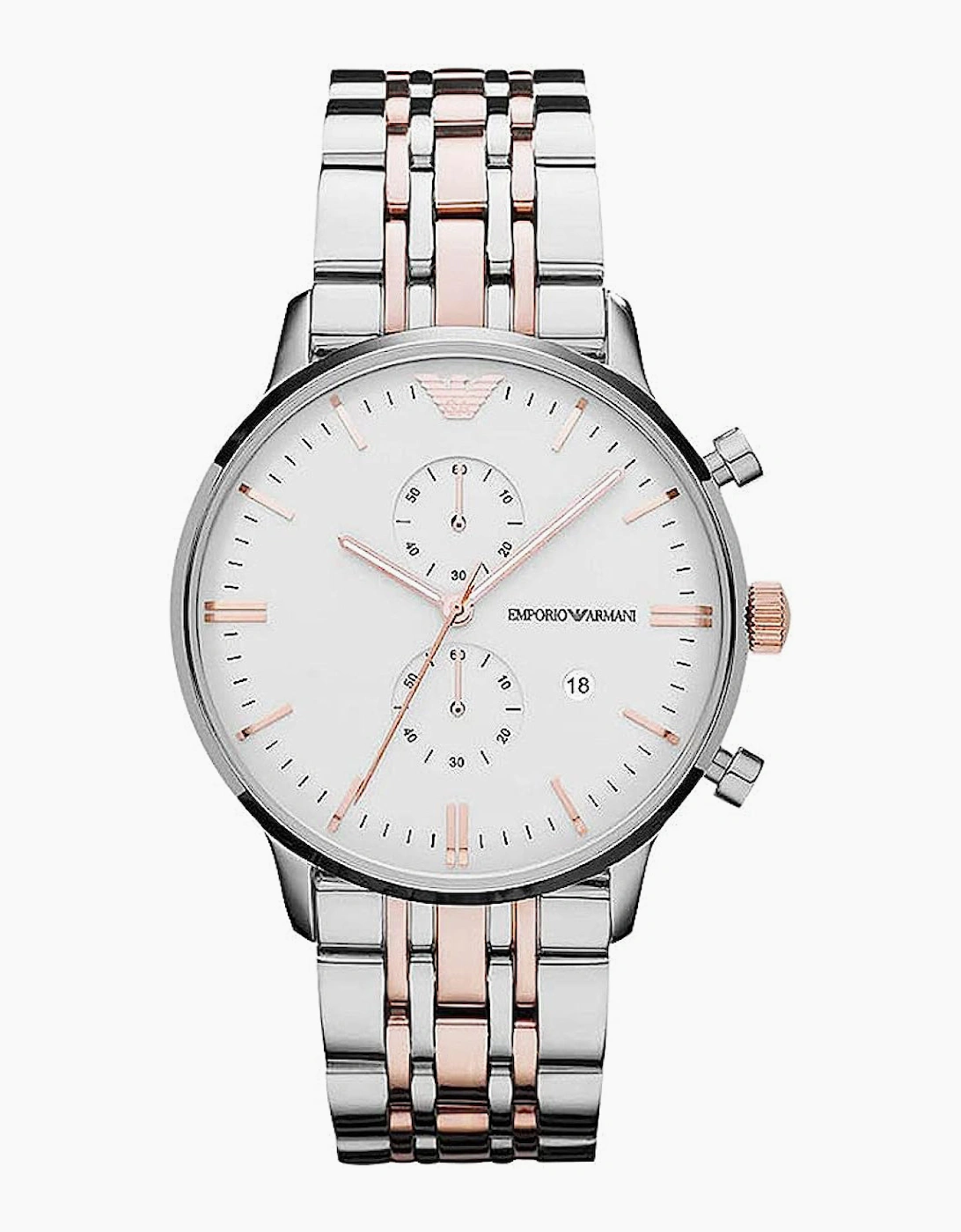 Emporio Armani  AR0399 Silver Chronograph Men's Watch