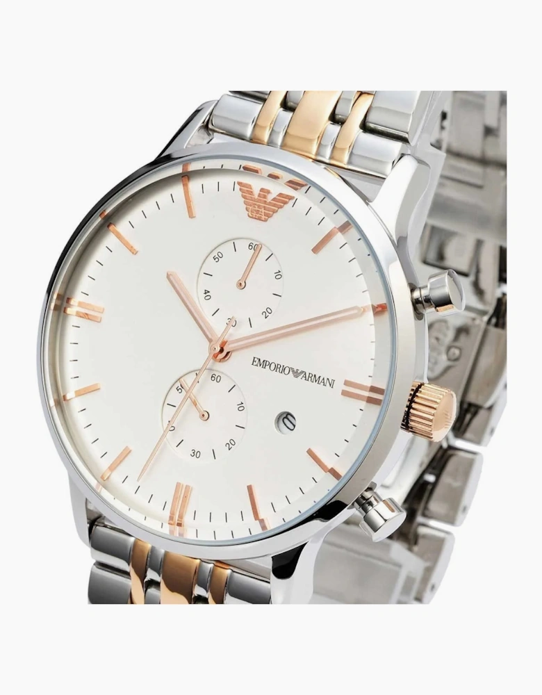 Emporio Armani  AR0399 Silver Chronograph Men's Watch