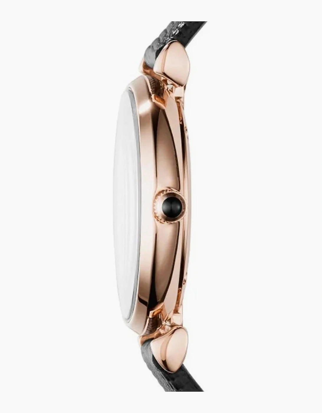 Emporio Armani AR11060 Black Leather Mother of Pearl Ladies Watch