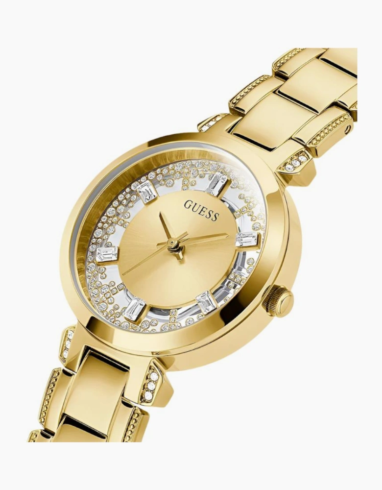 Guess Crystal Gold Ladies Watch GW0470L2