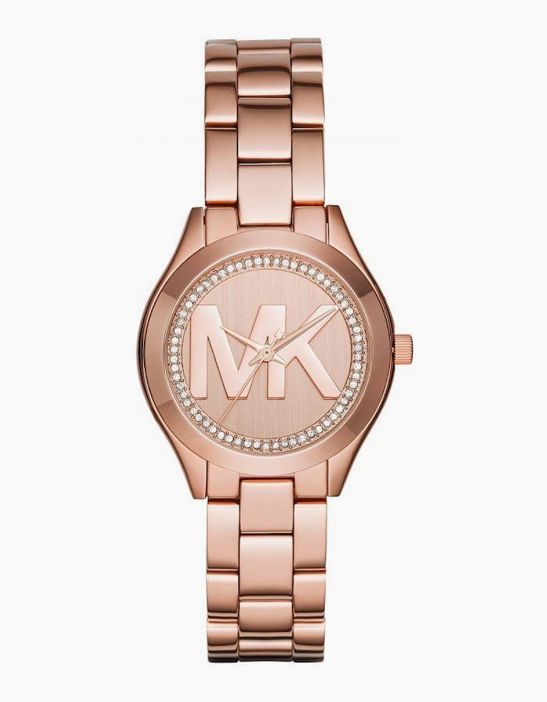 Women's Michael Kors Ladies Mini Slim Runway Rose Gold Watch MK3549 - Rose Gold Tone