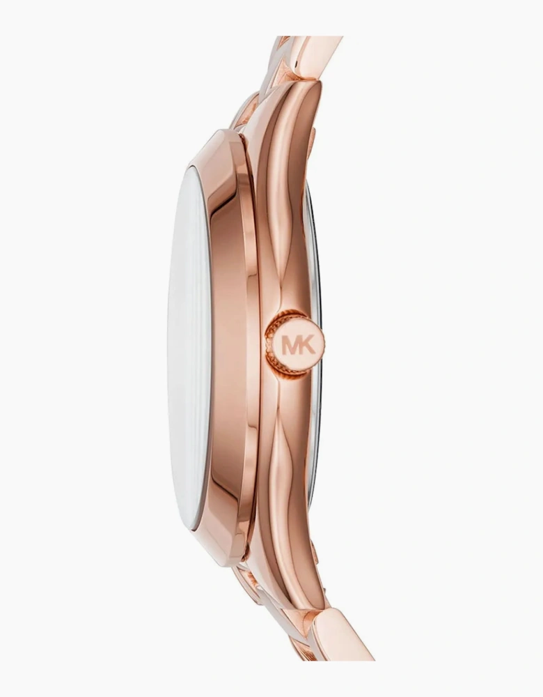 Michael Kors Ladies Mini Slim Runway Rose Gold Watch MK3549