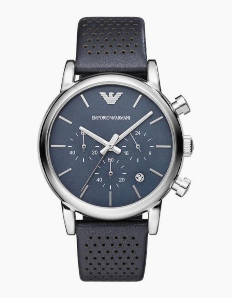 Emporio Armani AR1736 Blue Leather Chronograph Men's Watch