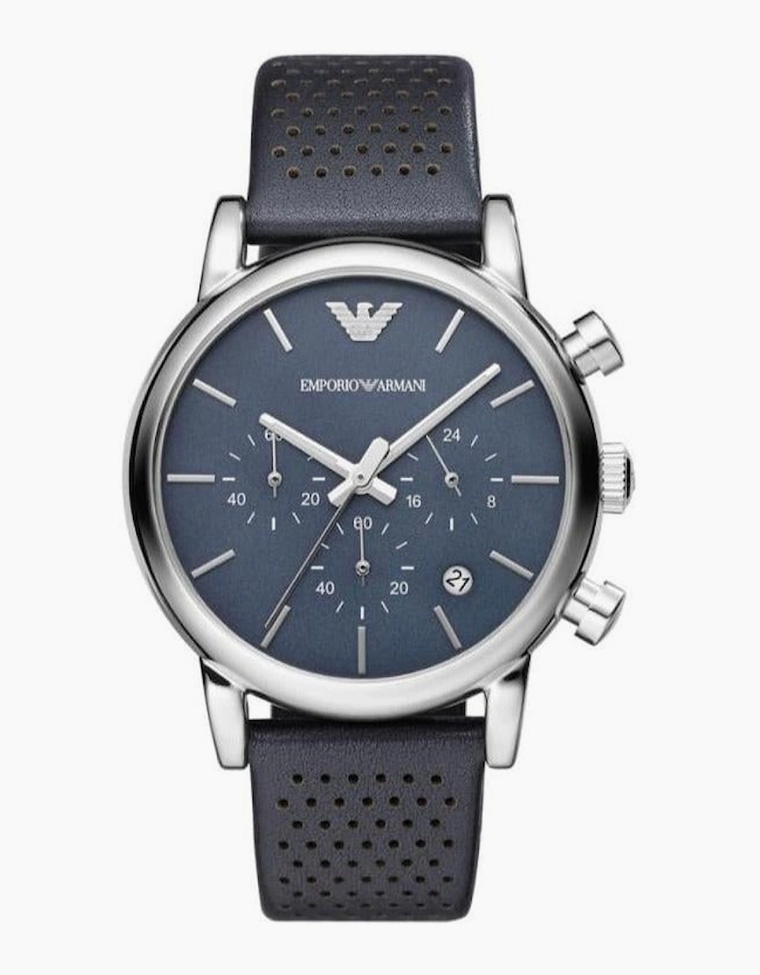 Emporio Armani AR1736 Blue Leather Chronograph Men's Watch