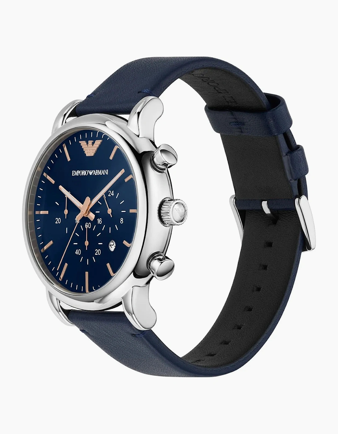 Emporio Armani AR1736 Blue Leather Chronograph Men's Watch