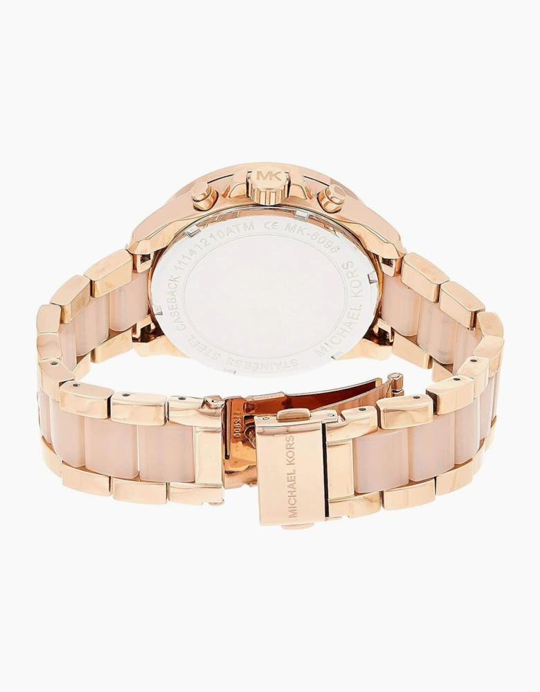 Michael Kors MK6096 Wren Crystal Dial and Rose Gold Tone Chronograph Ladies Watch