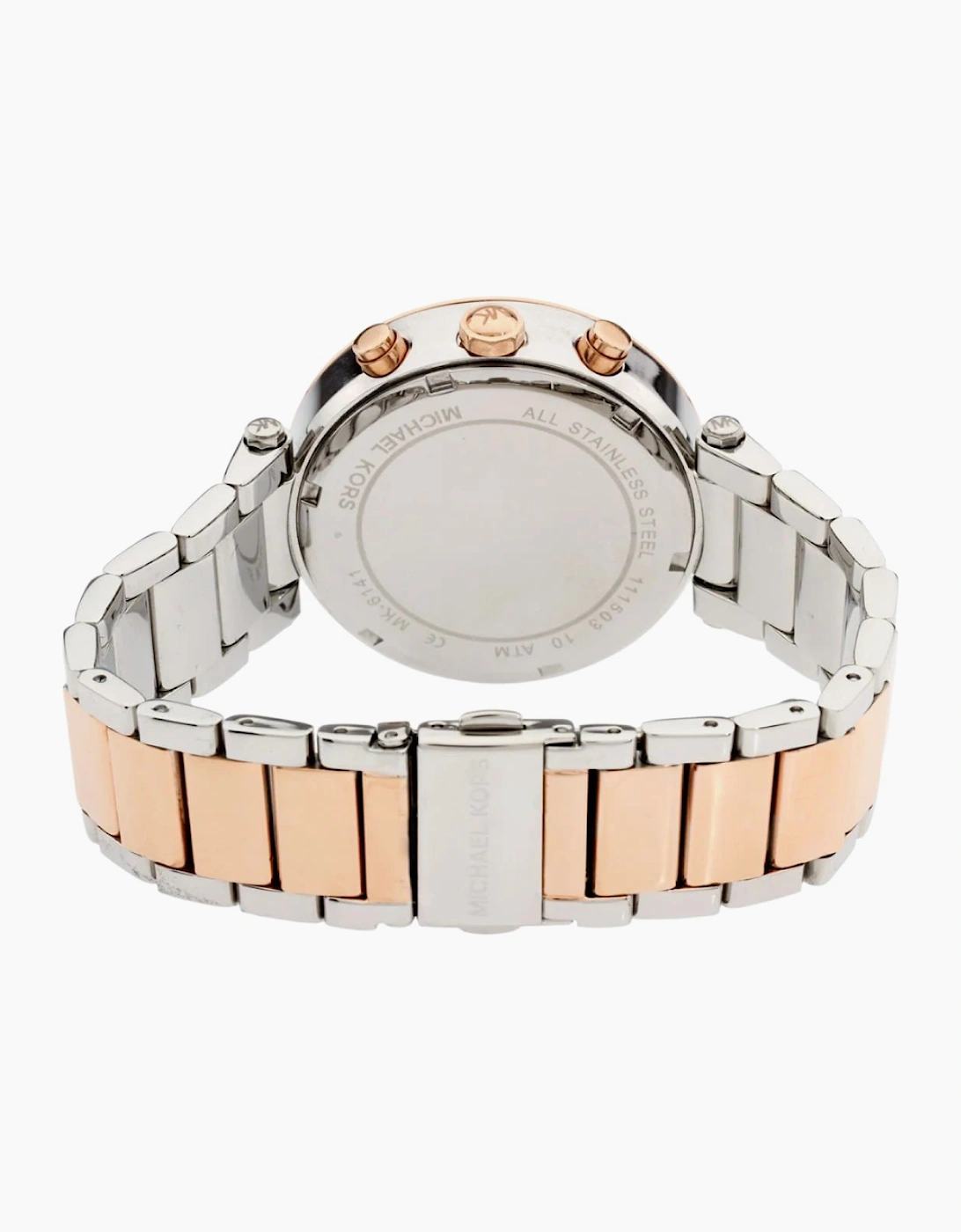 Michael Kors MK6141 Parker Rose Gold and Silver Two Tone Chronograph Ladies Watch