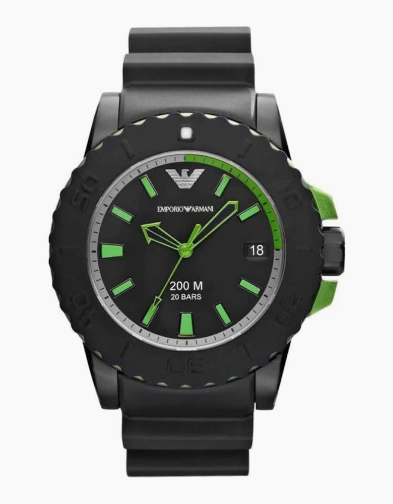 Emporio Armani AR6102 Black Rubber Men's Watch