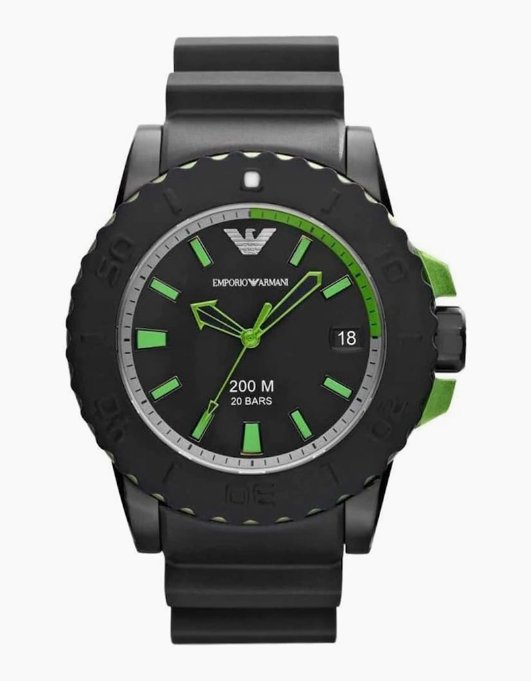 Emporio Armani AR6102 Black Rubber Men's Watch