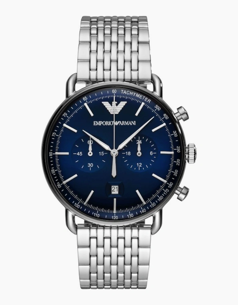 Emporio Armani Men's Aviator Silver Watch AR11238