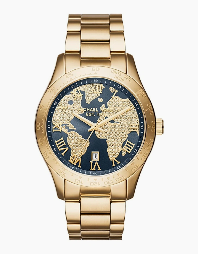 Michael Kors Ladies Layton Pave Gold  Watch MK6243