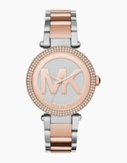 Two-Tone Silver Rose Gold Tone