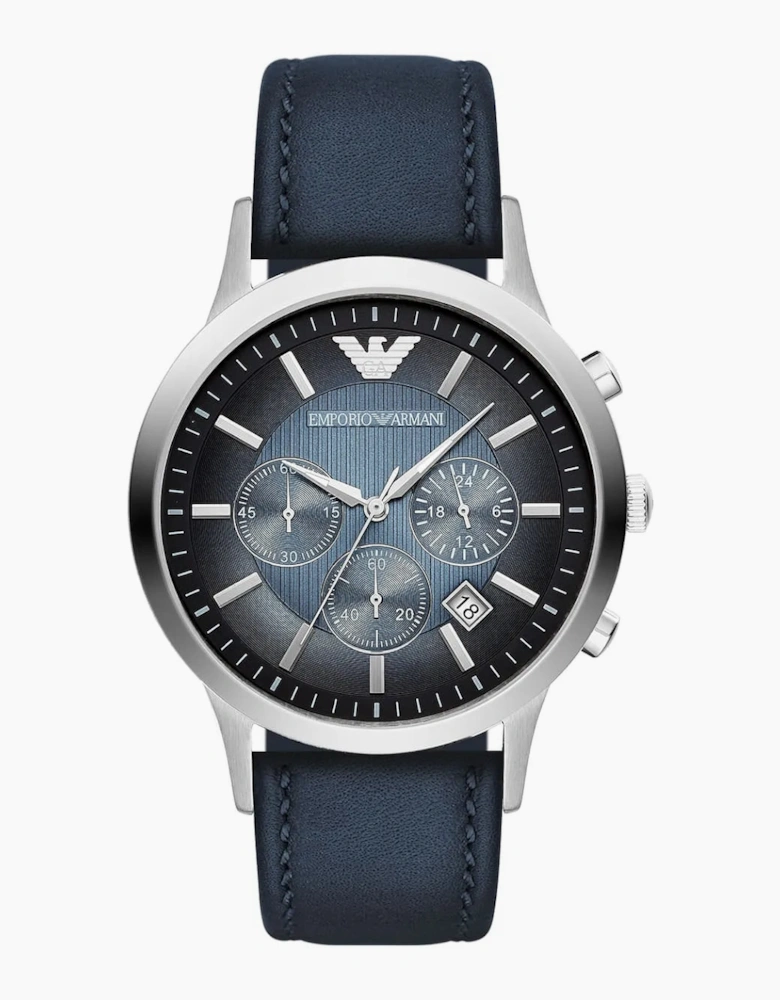 Emporio Armani  AR2473 Renato Blue Leather Chronograph  Men's Watch