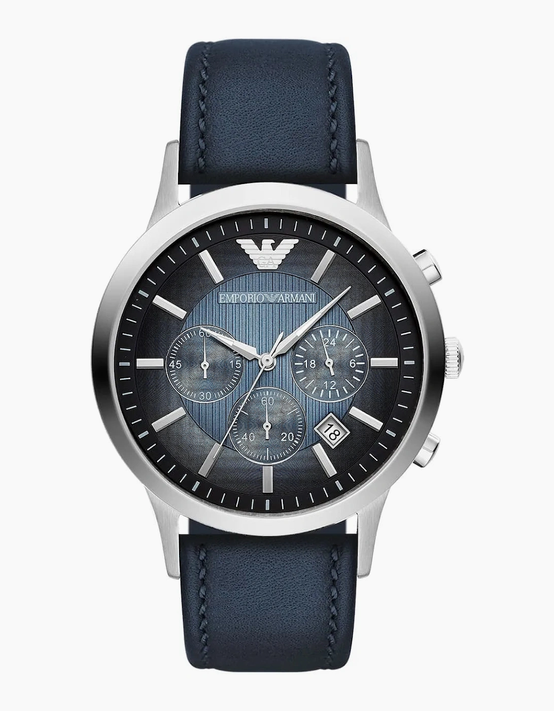 Emporio Armani  AR2473 Renato Blue Leather Chronograph  Men's Watch