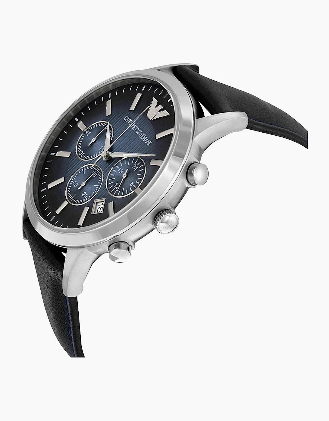 Emporio Armani  AR2473 Renato Blue Leather Chronograph  Men's Watch