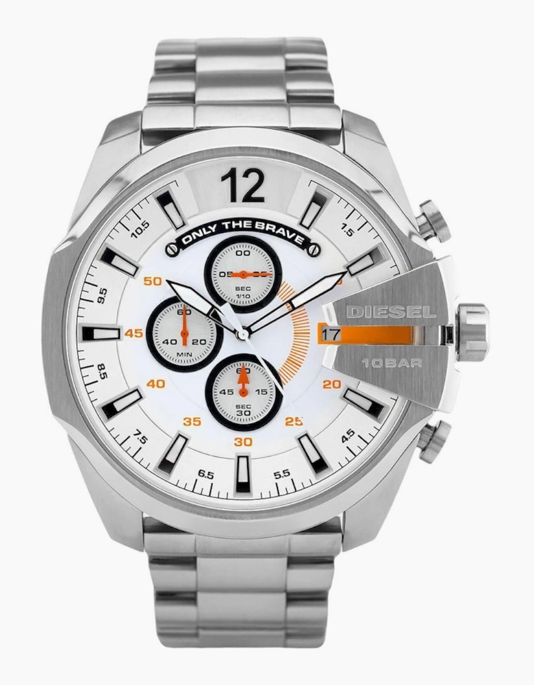 Diesel DZ4328 Silver Mega Chief Chronograph Men's Watch