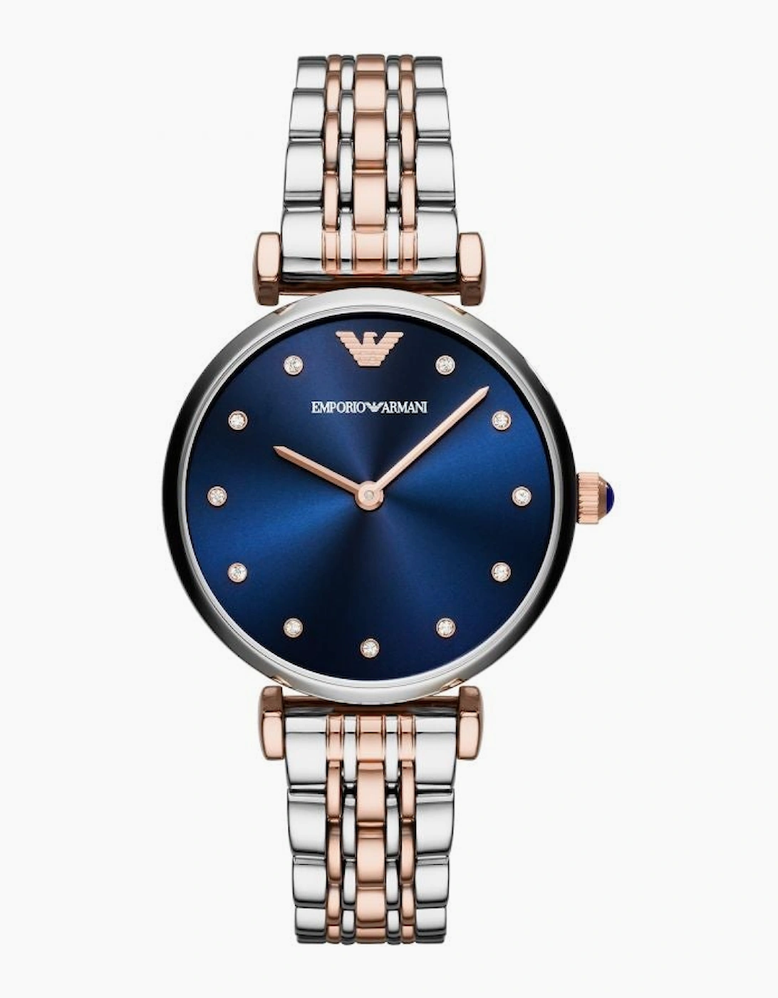 Emporio Armani AR11092 Rose Gold and Silver Blue Ladies Watch