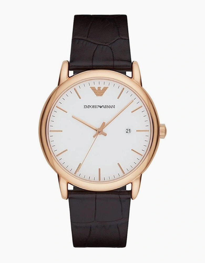 Emporio Armani AR2502 Luigi Brown Leather Men's Watch