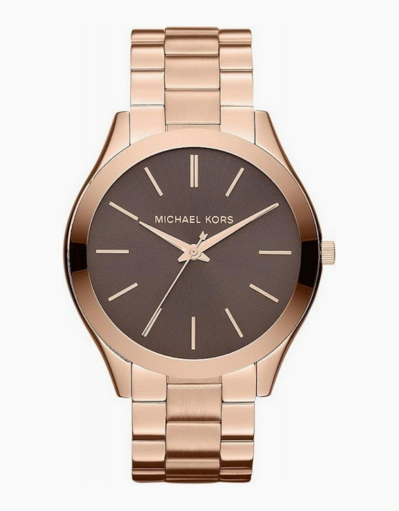 Michael Kors Ladies  Slim Runway Rose Gold Watch MK3181