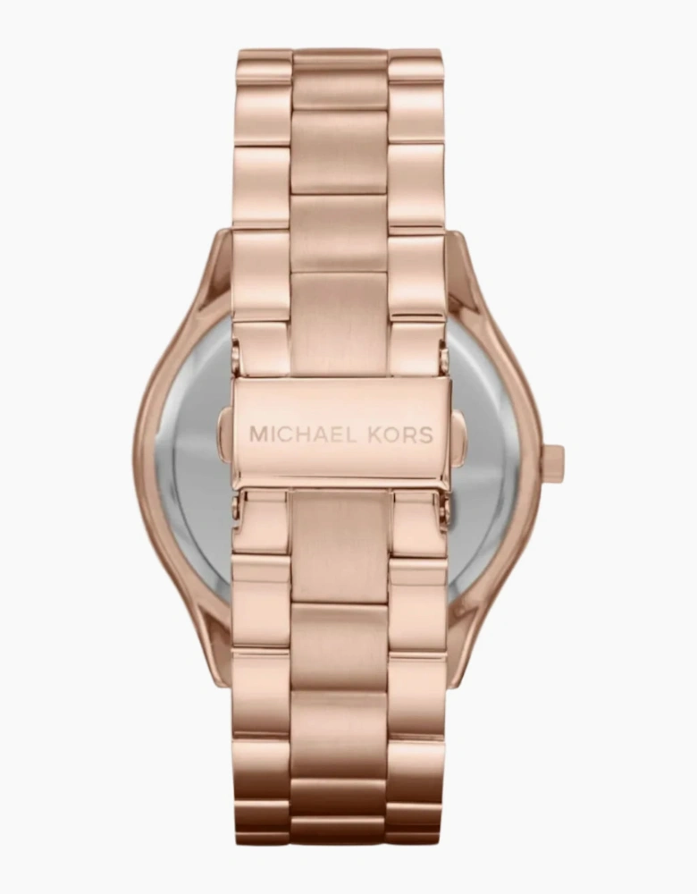 Michael Kors Ladies  Slim Runway Rose Gold Watch MK3181