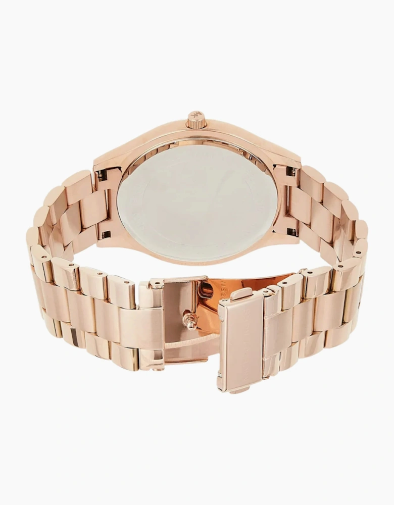 Michael Kors Ladies  Slim Runway Rose Gold Watch MK3181