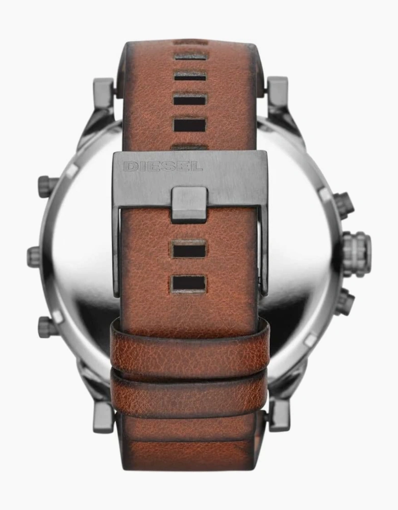 Diesel DZ7332 Mr. Daddy 2.0 Black & Brown Leather Chronograph Men's Watch