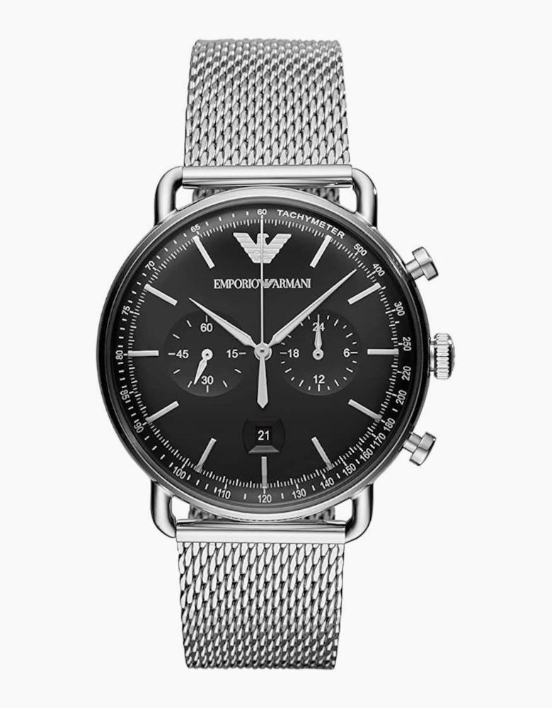 Emporio Armani AR11104 Aviator Steel Mesh Men's Watch