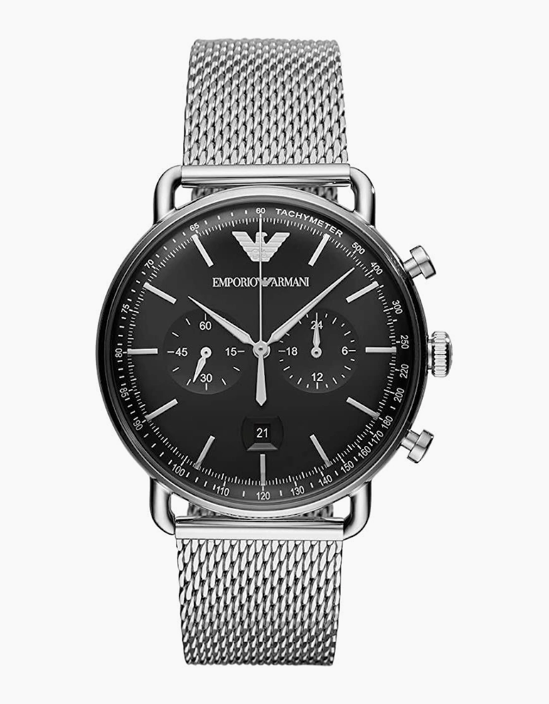 Emporio Armani AR11104 Aviator Steel Mesh Men's Watch