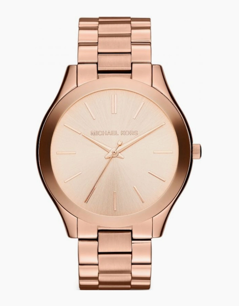 Michael Kors Ladies Slim Runway Rose Gold Watch MK3197