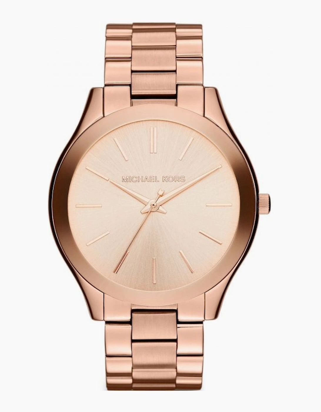Women's Michael Kors Ladies Slim Runway Rose Gold Watch MK3197 - Rose Gold Tone
