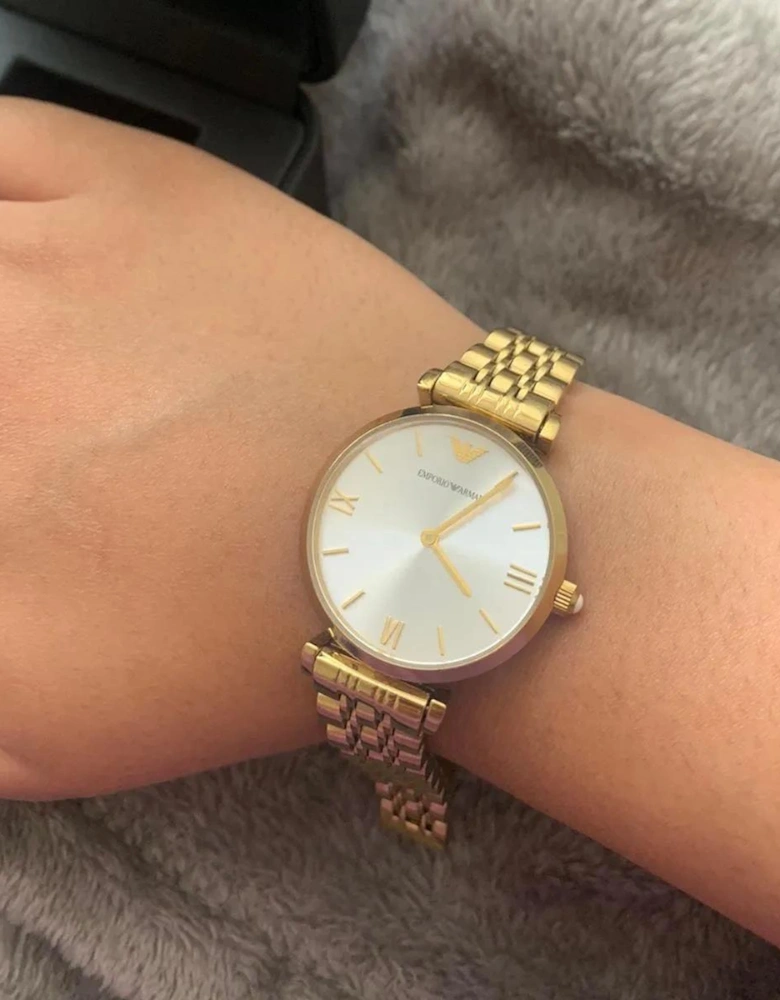 Emporio Armani Ladies T-Bar Gianni Gold Watch AR1877