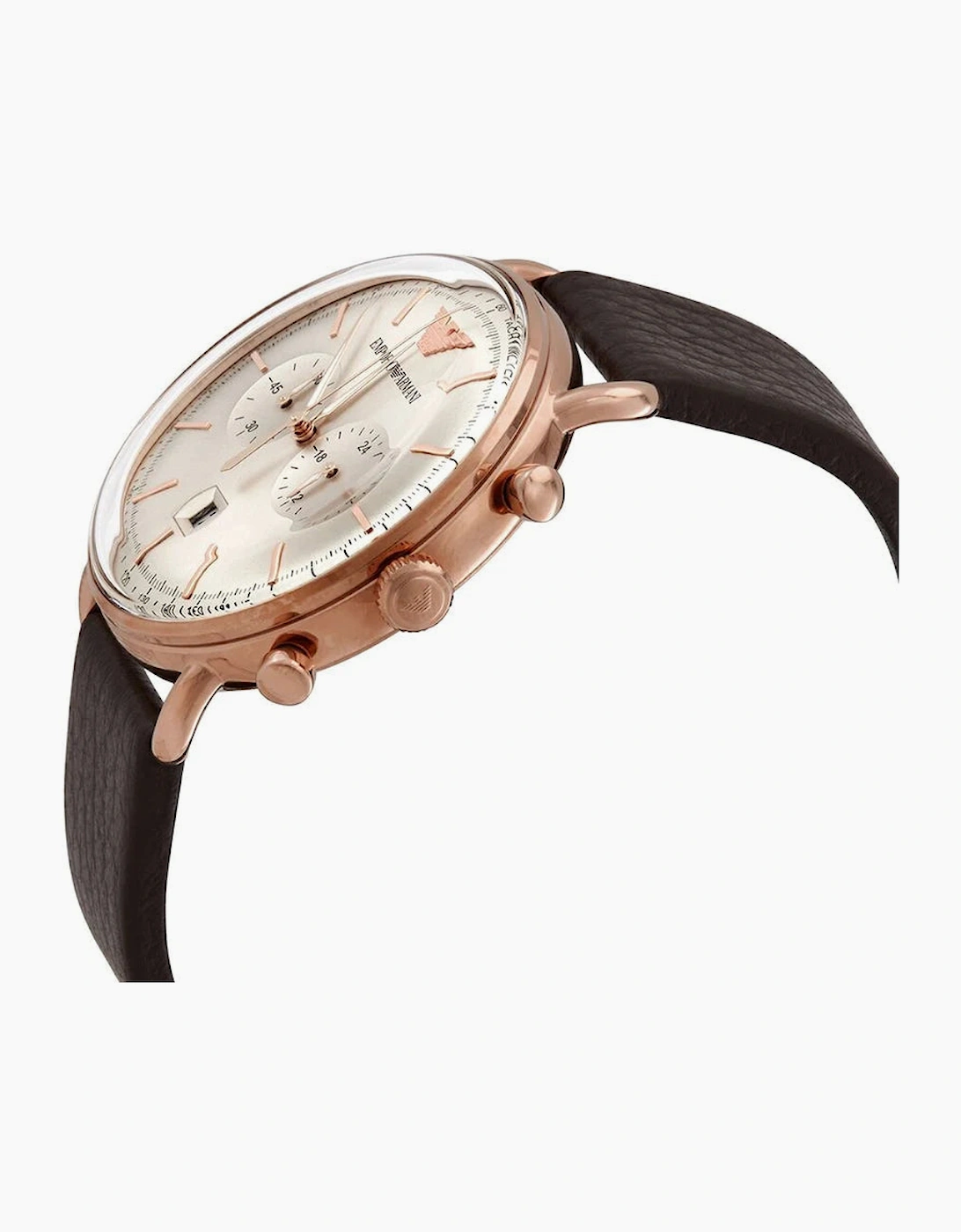 Emporio Armani  AR11106 Aviator Brown Leather Men's Watch