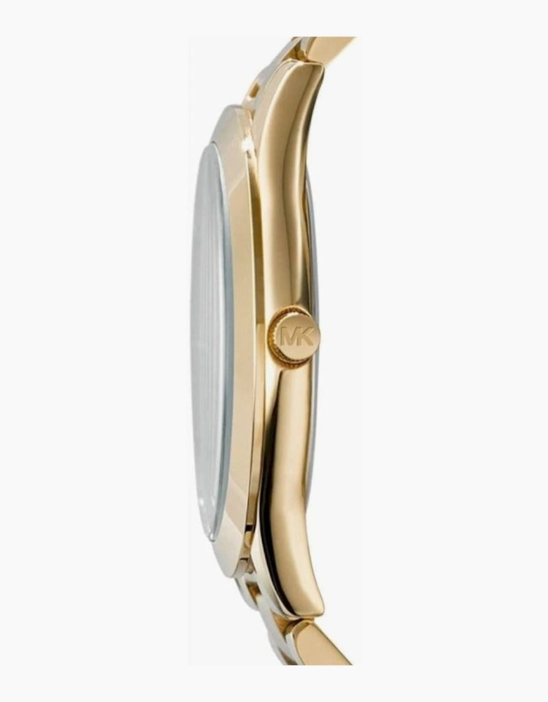 Michael Kors Ladies Slim Runway Gold Watch MK3264