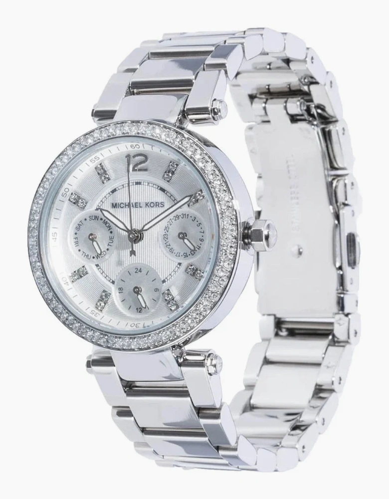 Michael Kors MK5615 Mini Parker Silver Chronograph Ladies Watch